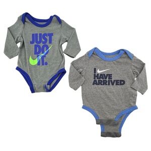 Nike Baby One Piece‎ Bodysuit 3 Mo Set of 2 Just Do It Gray Bodysuit Infant Snap